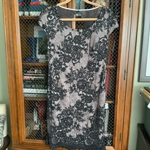 Julia Jordan black lace dress with back cutout